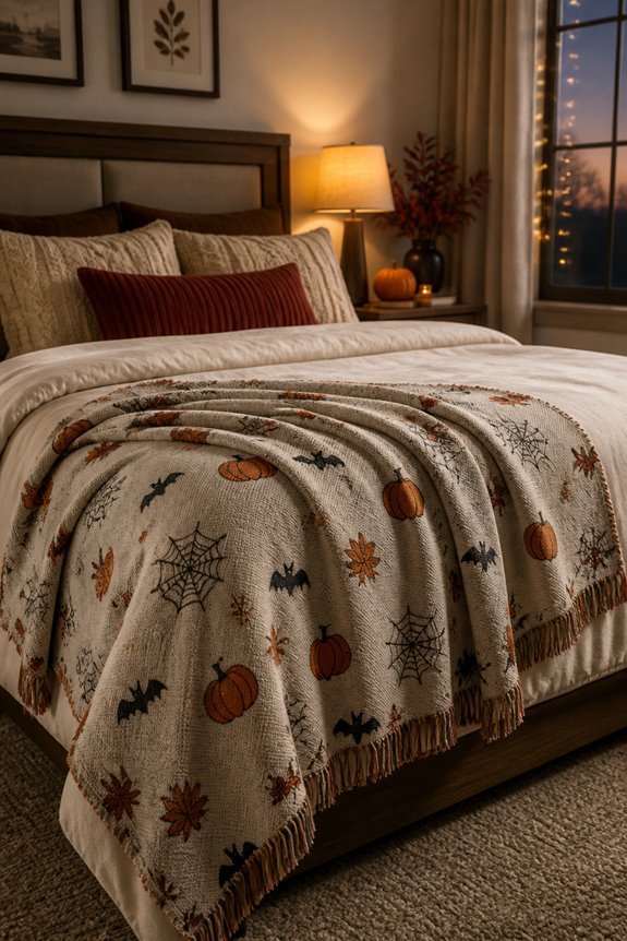 subtle spooky cozy blankets