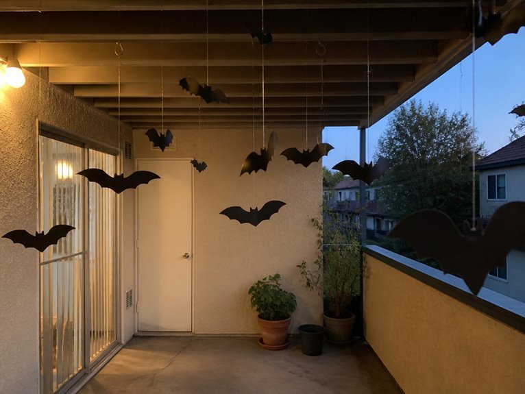 suspended bats for decoration