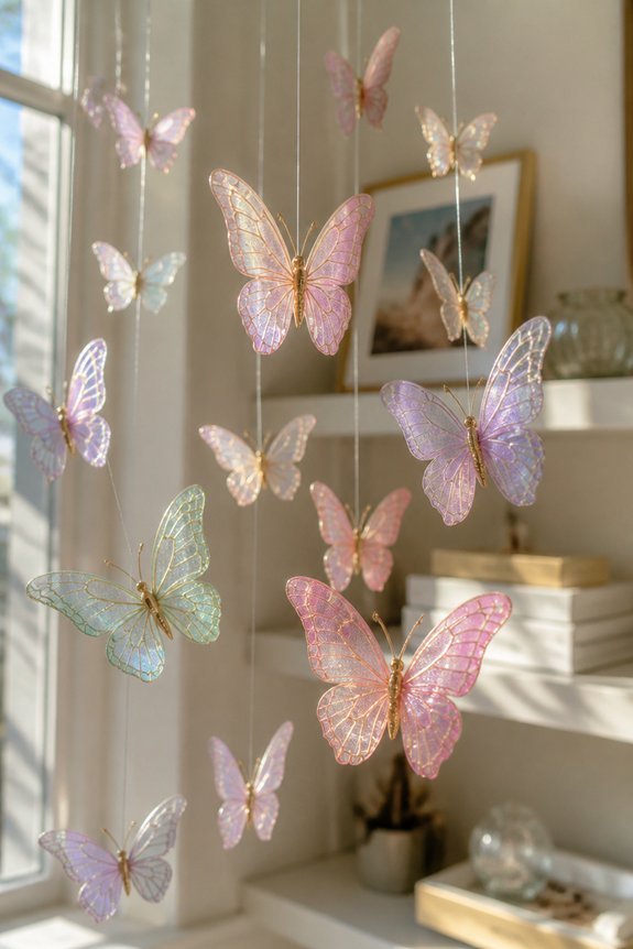 suspended butterfly decorations enhance