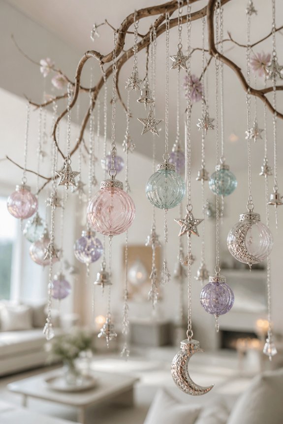suspended decorative branches display