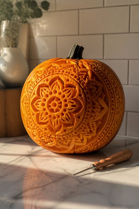 symmetrical geometric carving designs