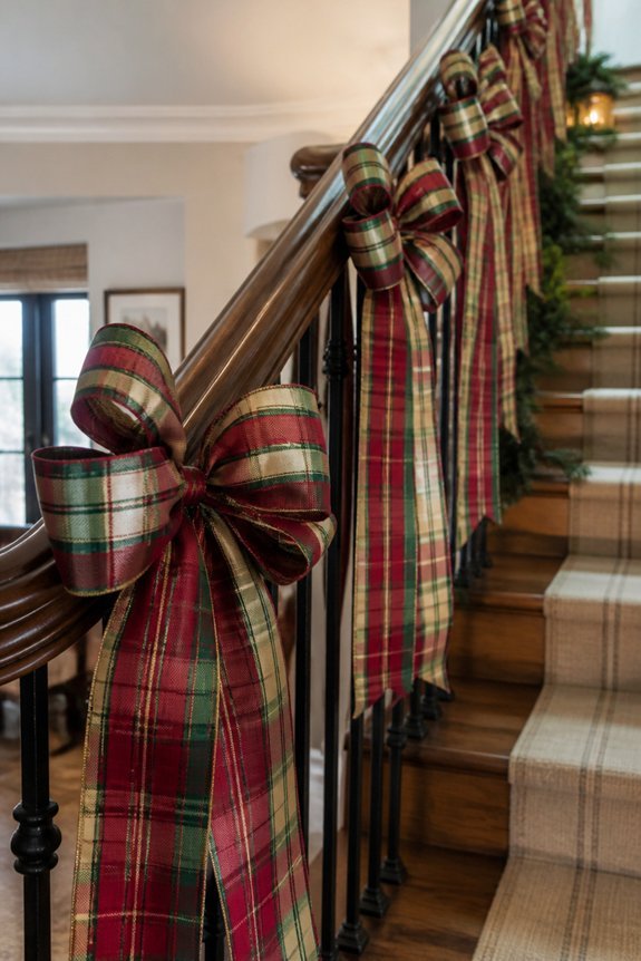 tartan ribbon bows elegance