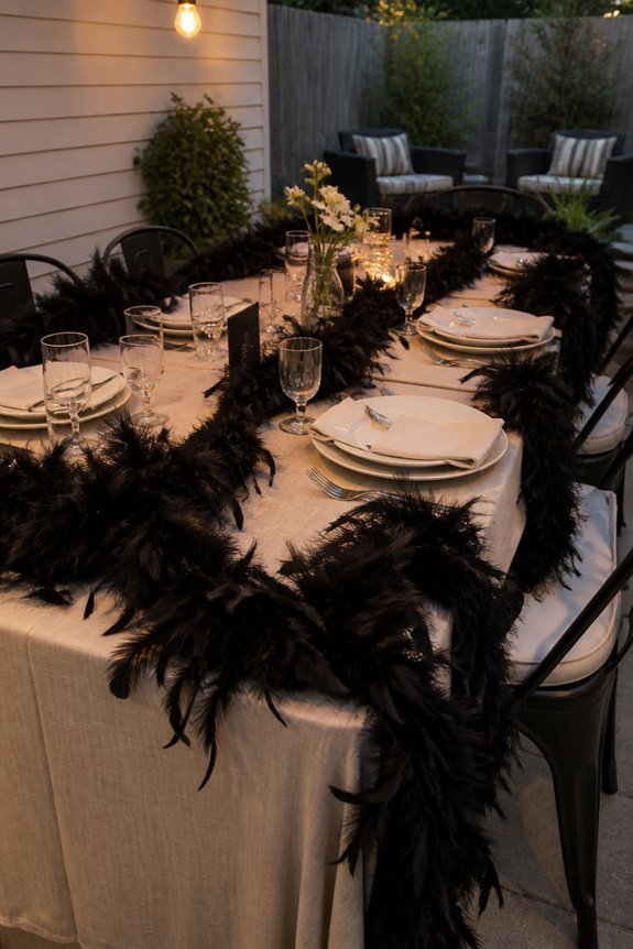 textured gothic table drapery