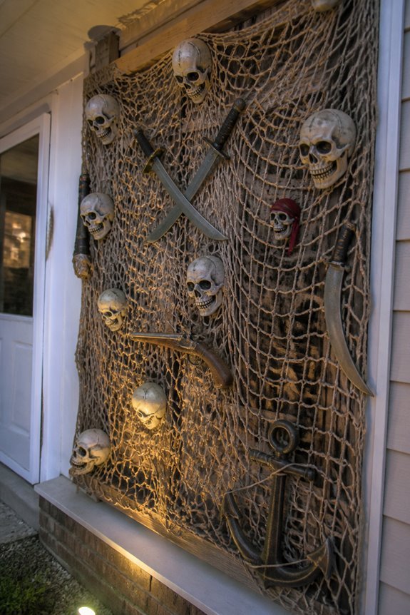 textured net weapon accents