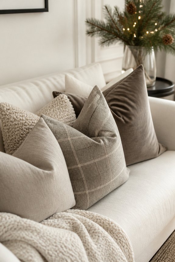 textured pillows in harmony