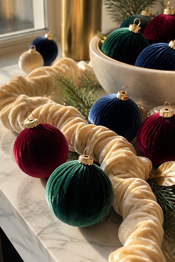 textured velvet holiday decor