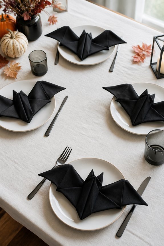 themed halloween napkin folding