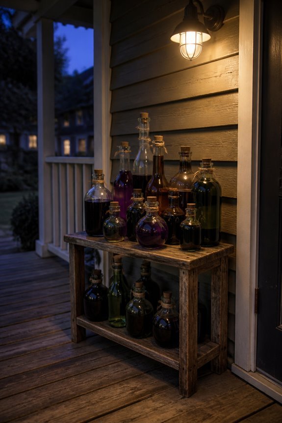 themed potion bottle displays