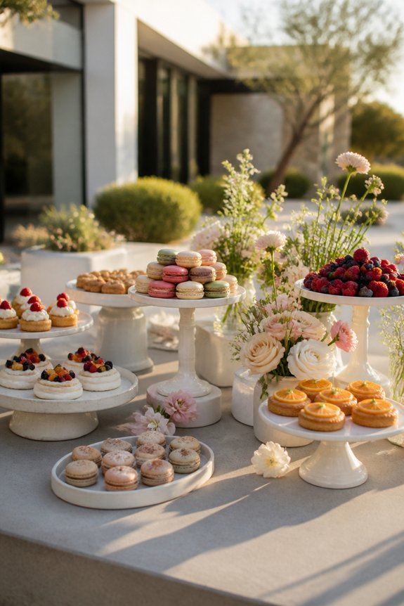 tiered dessert display stands