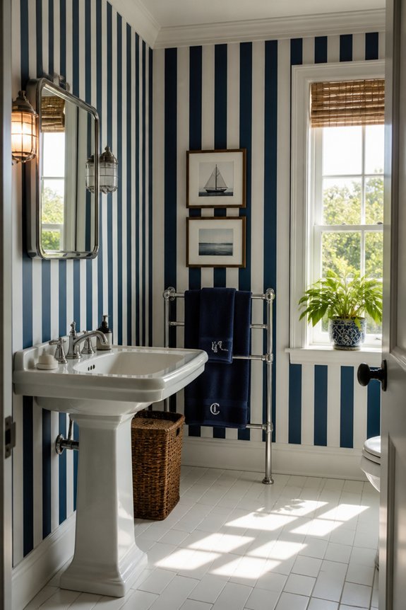 timeless navy and white stripes