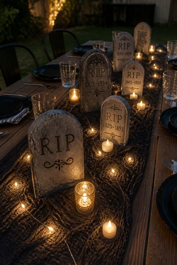 tombstone detail fabric runners