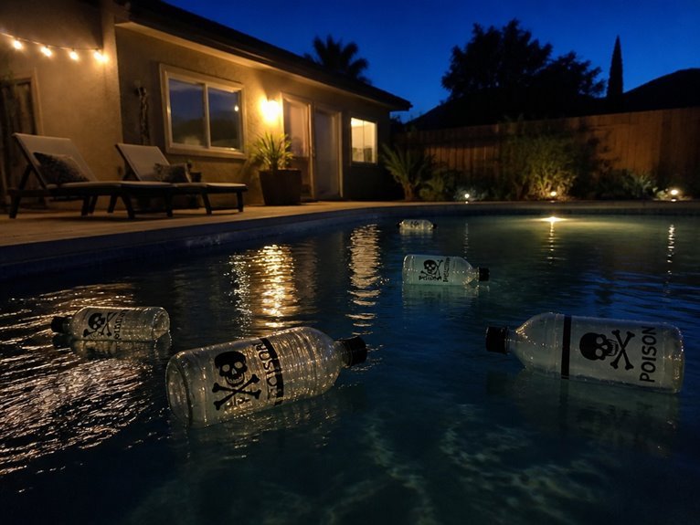toxic themed pool decorations