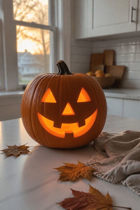 traditional pumpkin carving face