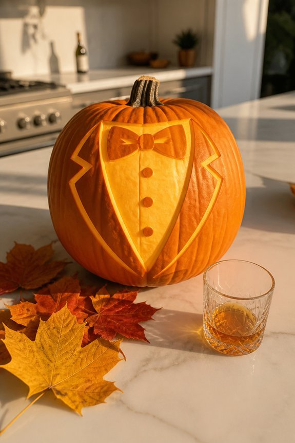 tuxedo carving for pumpkins