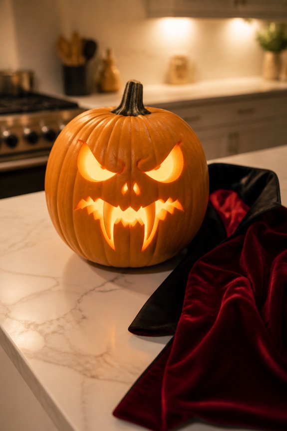 vampire fangs and cape