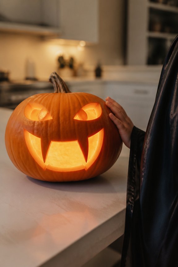 vampire pumpkin carving design