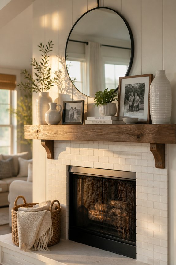 versatile year round mantel decor