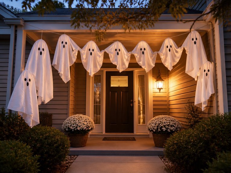 vertical ghost garland decoration