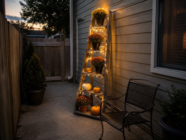 vertical ladder decoration ideas