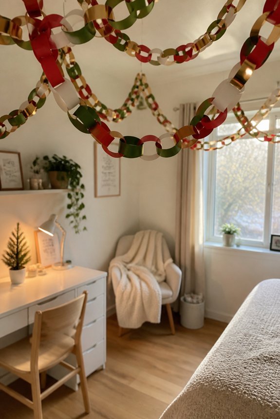 vertical paper chain decorations