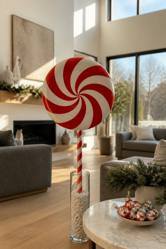 vibrant oversized candy displays