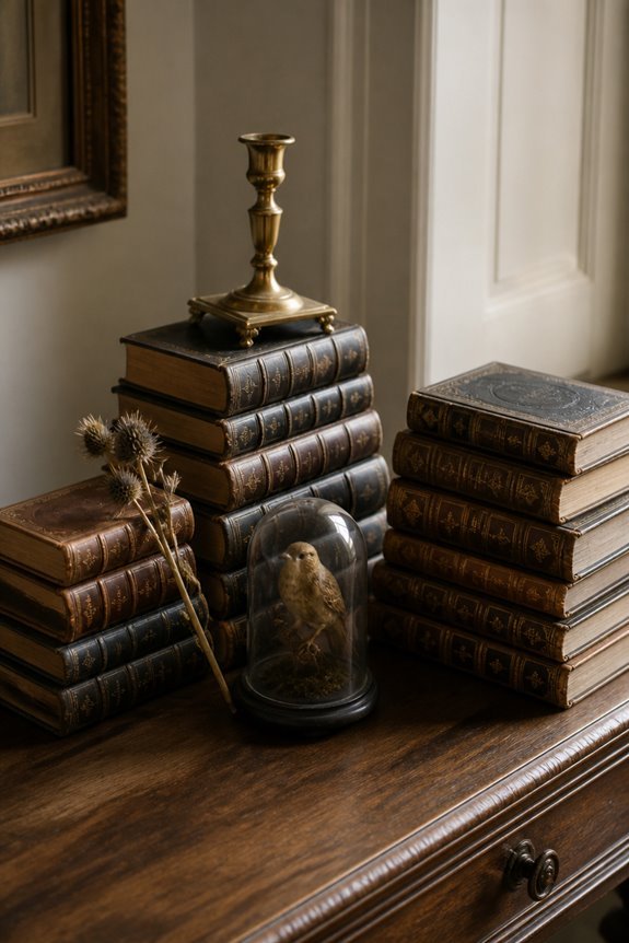 victorian halloween table stacks