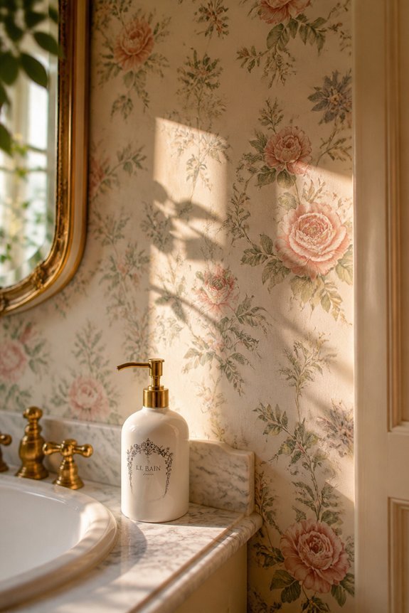 vintage floral bathroom designs