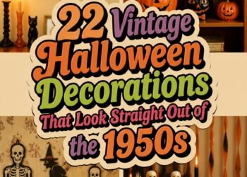 vintage halloween fifties decor