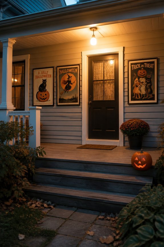 vintage halloween office decor