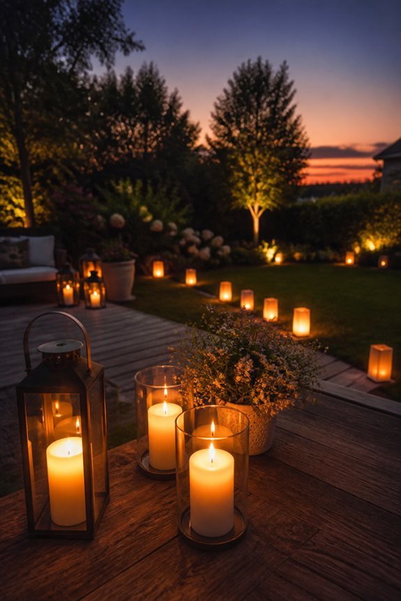 warmth through outdoor candles