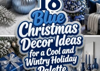 winter themed blue decorations