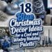 winter themed blue decorations