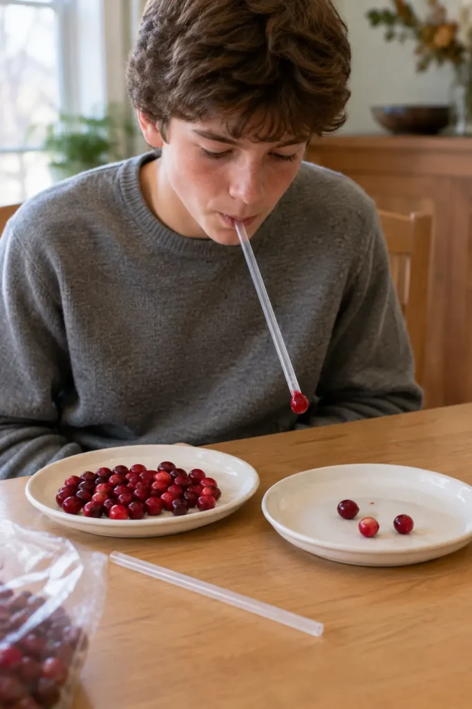 Cranberry Straw Transfer Challenge