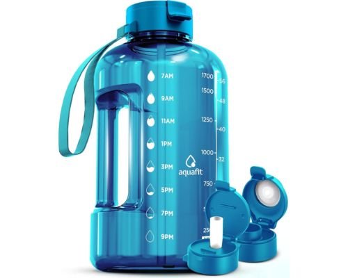 Large Water Bottle with Straw