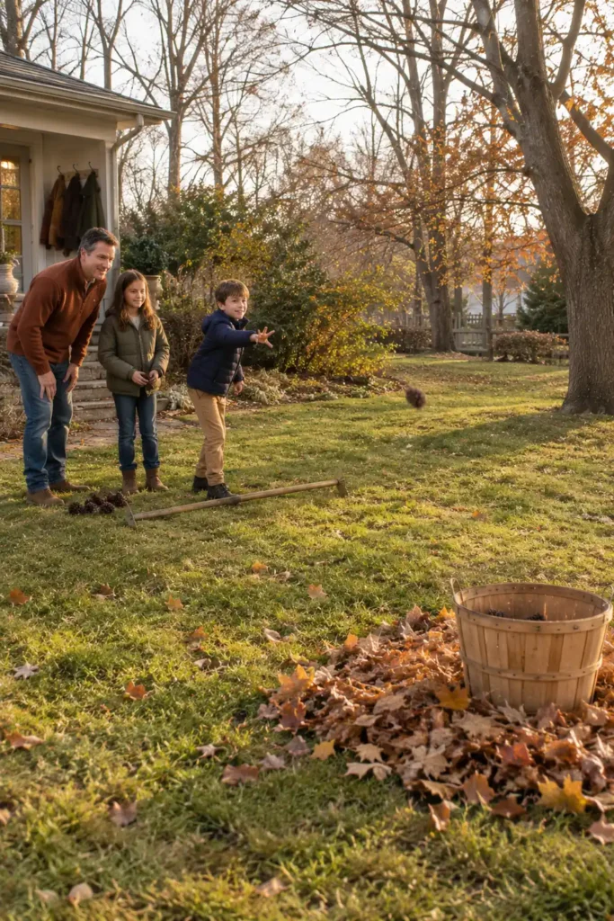 Pinecone Toss Into a Bushel Basket
